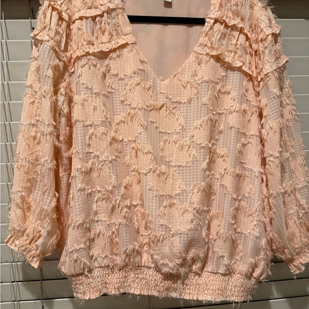 Cato Peach Textured Blouse
